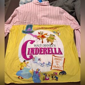 Disney Cinderella Movie Poster Pink and Yellow Sweater